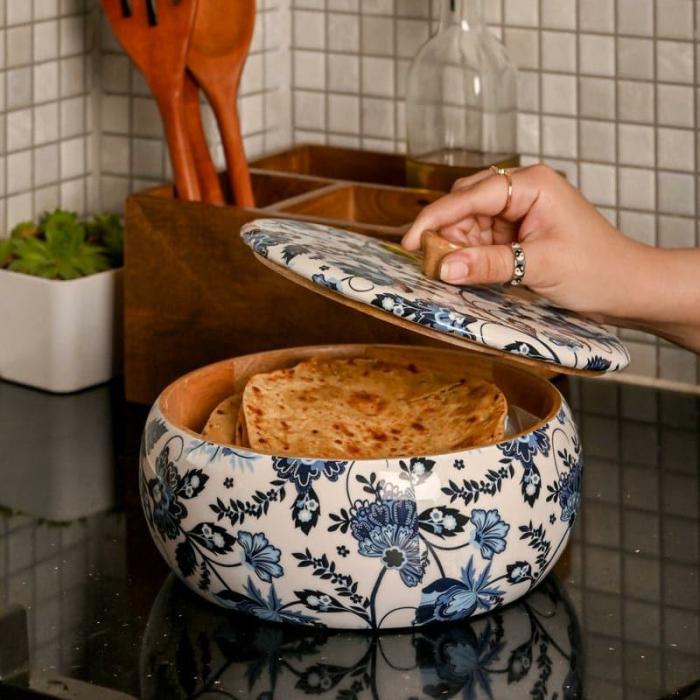 Casseroles |  Gyla Wooden Roti Box Casseroles Brown