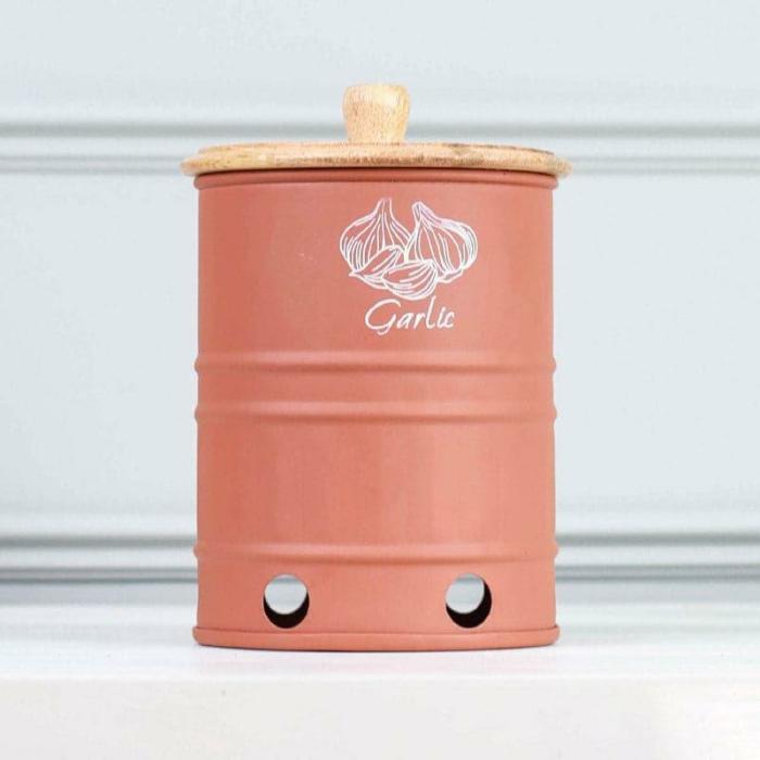 Containers & Jars |  Ferrous Fun Round Garlic Box Containers & Jars Containers & Jars