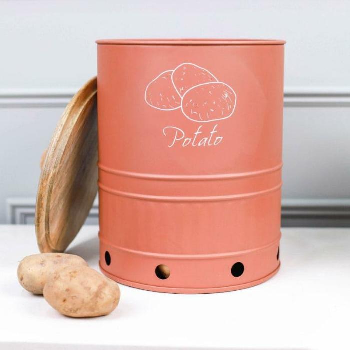 Containers & Jars |  Ferrous Fun Round Potato Box Containers & Jars Containers & Jars