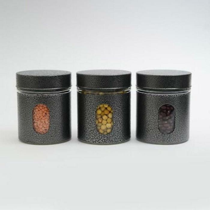 Containers & Jars |  Jansa Storage Jar (300 Ml) – Set Of Three Containers & Jars Black