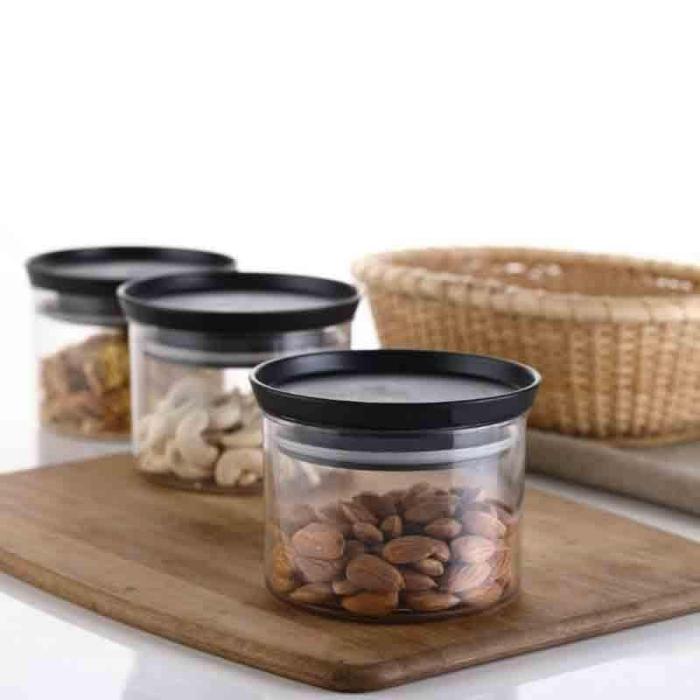 Containers & Jars |  Spice Squad Jars (600 Ml Each) – Set Of Six Containers & Jars Black