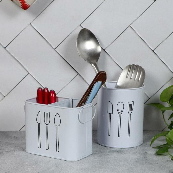 Cutlery Stand & Tissue Holder |  Anik Cutlery Holder – Set Of Two Cutlery Stand & Tissue Holder Cutlery Stand & Tissue Holder