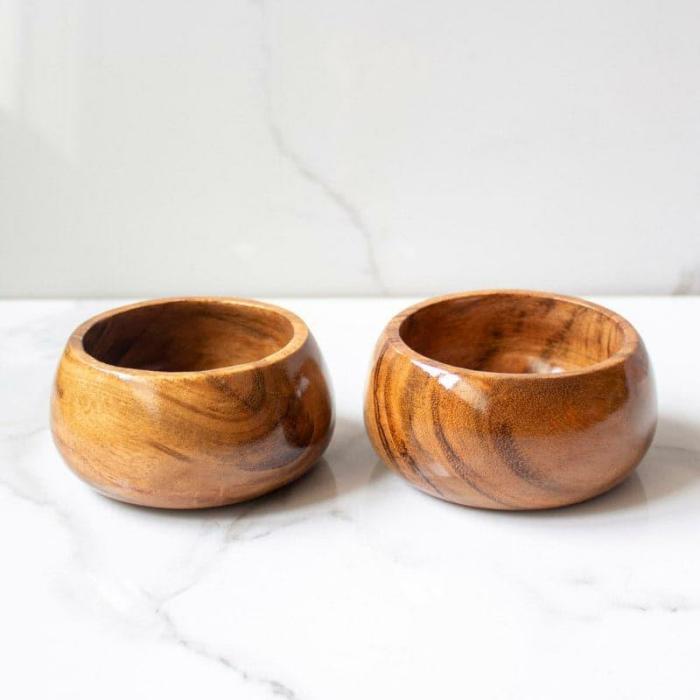 Soup & Snack Bowls |  Emery Snack Bowl – Set Of Two Bowls Brown