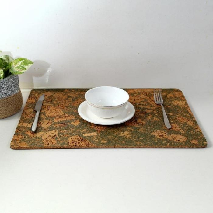 Table-Mats & Napkins |  Corky Serenity Tablemat – Set Of Two Kitchen Linens Green