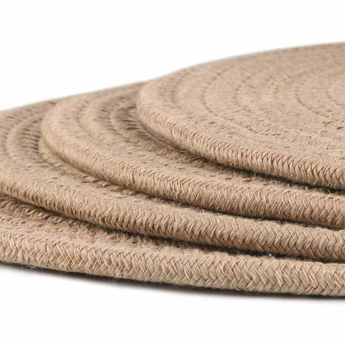 Table-Mats & Napkins |  Desert Sand Placement – Set Of Six Kitchen Linens Brown