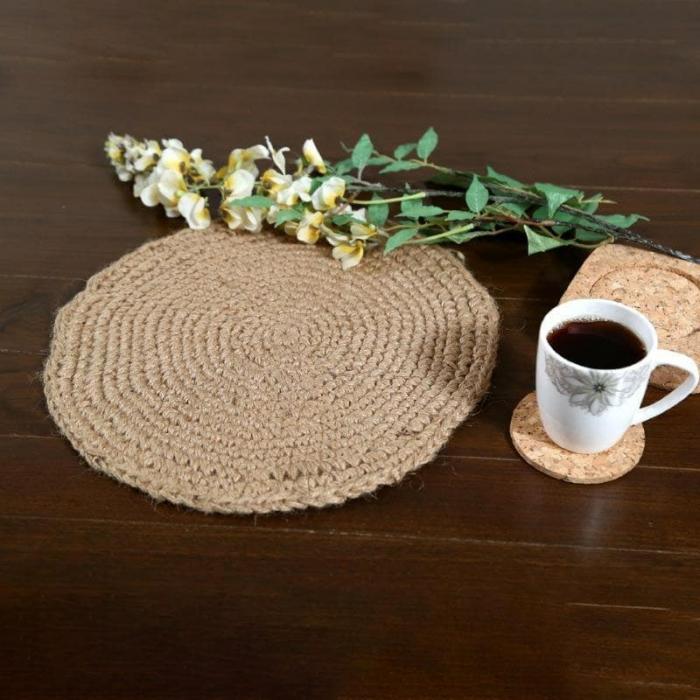 Table-Mats & Napkins |  Eco-Chic Tablemat – Set Of Two Kitchen Linens Beige