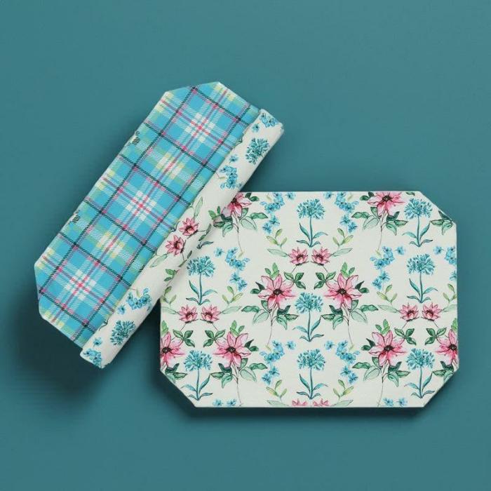 Table-Mats & Napkins |  Elif Canvas Placemat – Set Of Two Kitchen Linens Multicolor