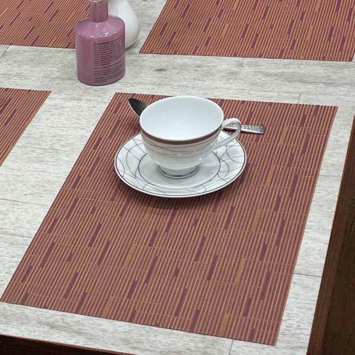 Table-Mats & Napkins |  Harava Woven Placemat – Set Of Six Kitchen Linens Brown