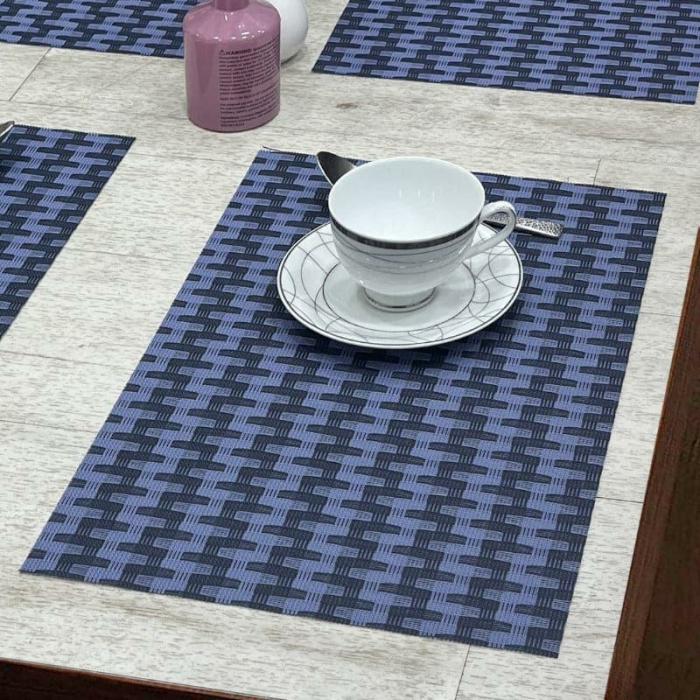 Table-Mats & Napkins |  Hasha Woven Placemat – Set Of Six Kitchen Linens Blue