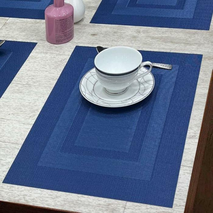 Table-Mats & Napkins |  Kyla Woven Placemat – Set Of Six Kitchen Linens Blue