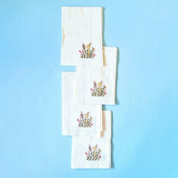 Table-Mats & Napkins |  Let Love Bloom Napkin – Set Of Four Kitchen Linens Table-Mats & Napkins