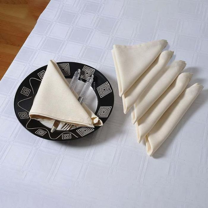 Table-Mats & Napkins |  Pearl Cotton Dinner Napkins – Set Of Six Kitchen Linens Table-Mats & Napkins