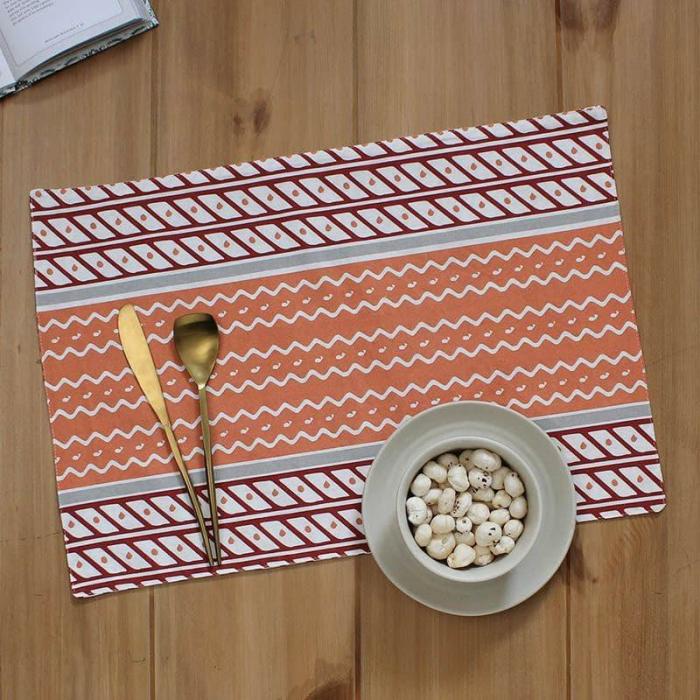 Table-Mats & Napkins |  Sarovar Placemat – Set Of Four Kitchen Linens Red