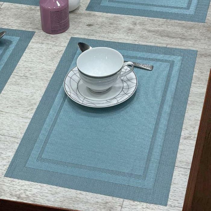 Table-Mats & Napkins |  Tyra Woven Placemat – Set Of Six Kitchen Linens Blue