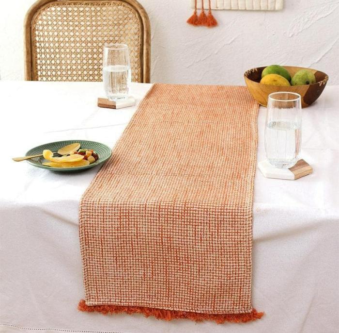 Table Runner & Covers |  Keri Rust Runner Kitchen Linens Rust