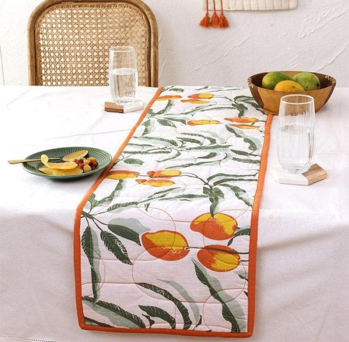 Table Runner & Covers |  Rasaal Rust Runner Kitchen Linens Rust