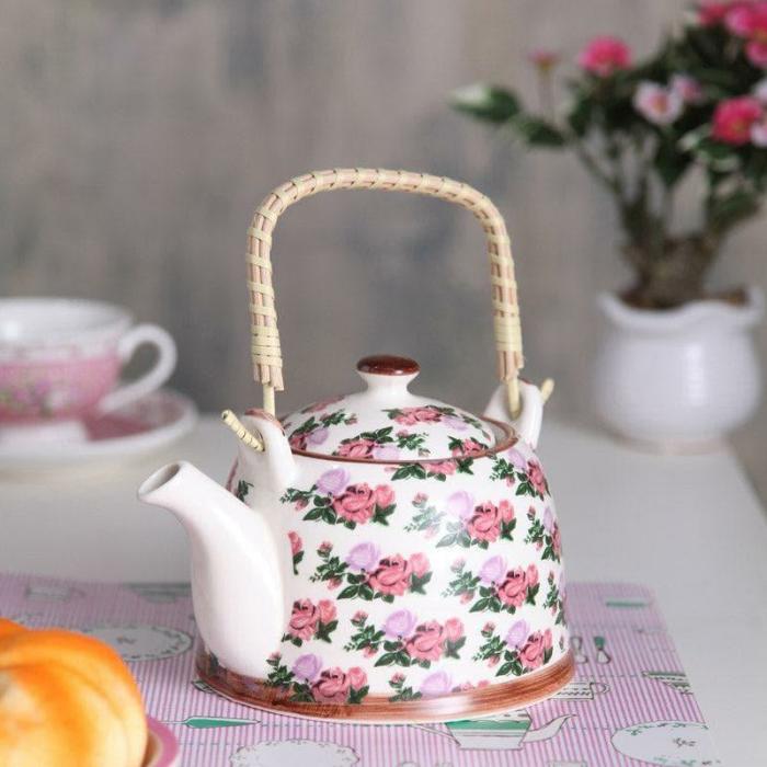 Tea Sets & Tea Pots |  Floral Fine Kettle Mugs, Cups & Drinkware Tea Sets & Tea Pots