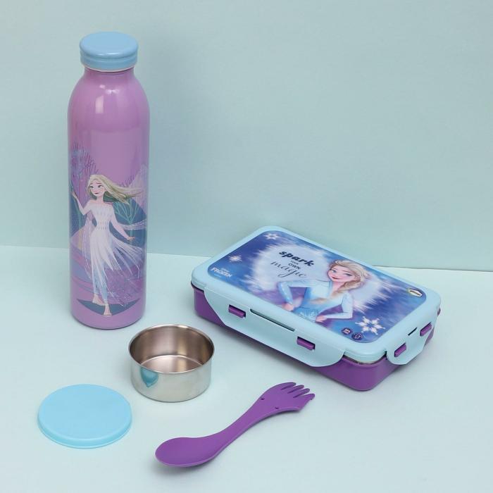 Tiffins & Masala Boxes |  Elsa & Anna Lunch Box 700 Ml With 650 Ml Lunch Box – Two Piece Set Storage & Containers Purple