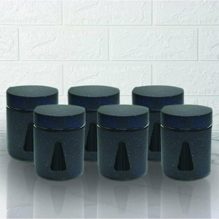 Containers & Jars |  Nirva Storage Jar (300 Ml) – Set Of Six Containers & Jars Black