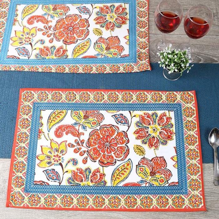 Table-Mats & Napkins |  Classic Wonder Table Mat – Set Of Six Kitchen Linens Red