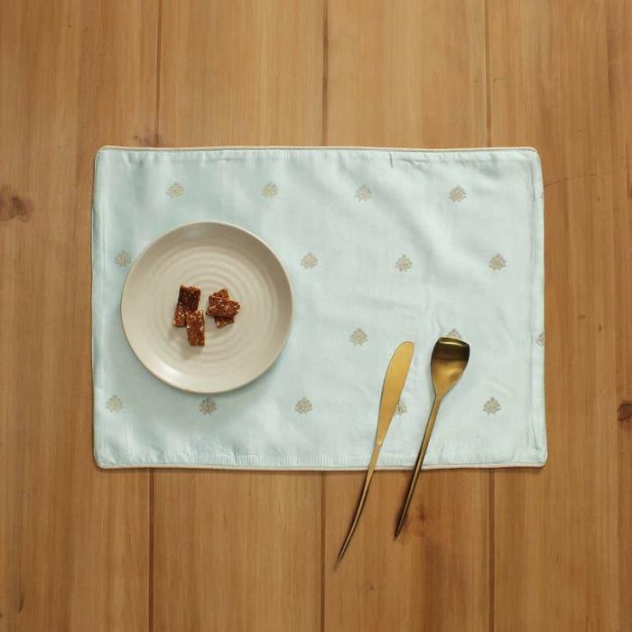 Table-Mats & Napkins |  Suraj Pole Placemat Kitchen Linens Green